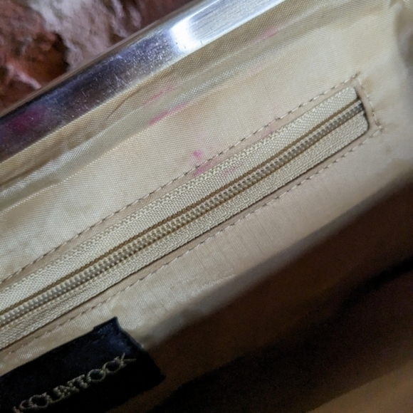 Vintage‎ Jessica McClintock Gold Clutch with Hideaway Chain - Picture 7 of 11